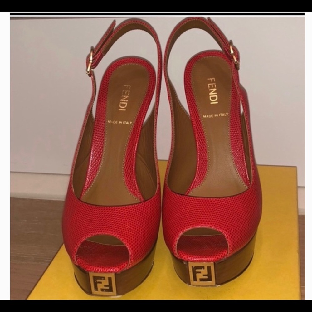 - Authentic FENDI leather platforms fit like 7s